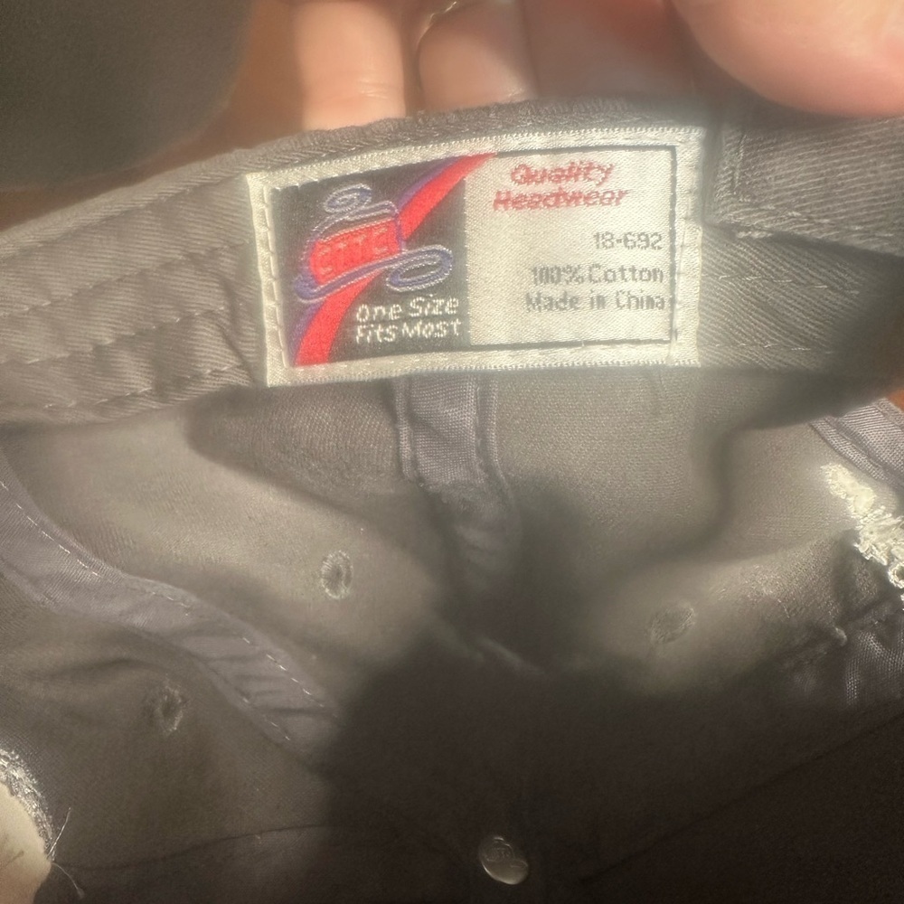 Gray Embroidered Logo Cap - Picture 2 of 6